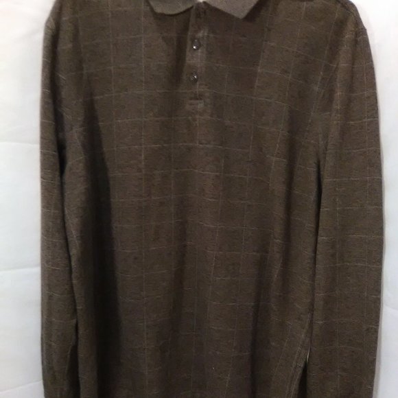 Haggar Long Sleeve Men's Sweater Color Brown Size XL - Picture 4 of 5